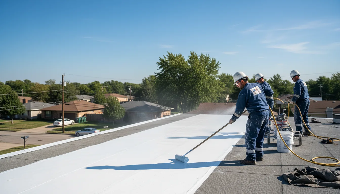 Commercial roof coating in Saratoga, IN near me
